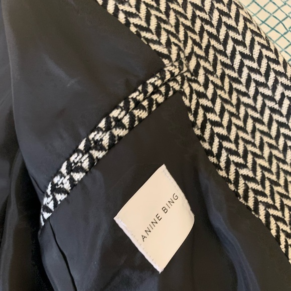 Anine Bing Fishbone Blazer NEW Size XS Herringbone Jacket RARE - Picture 11 of 16